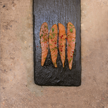 Saumon cru mariné Gravlax 4 tranches